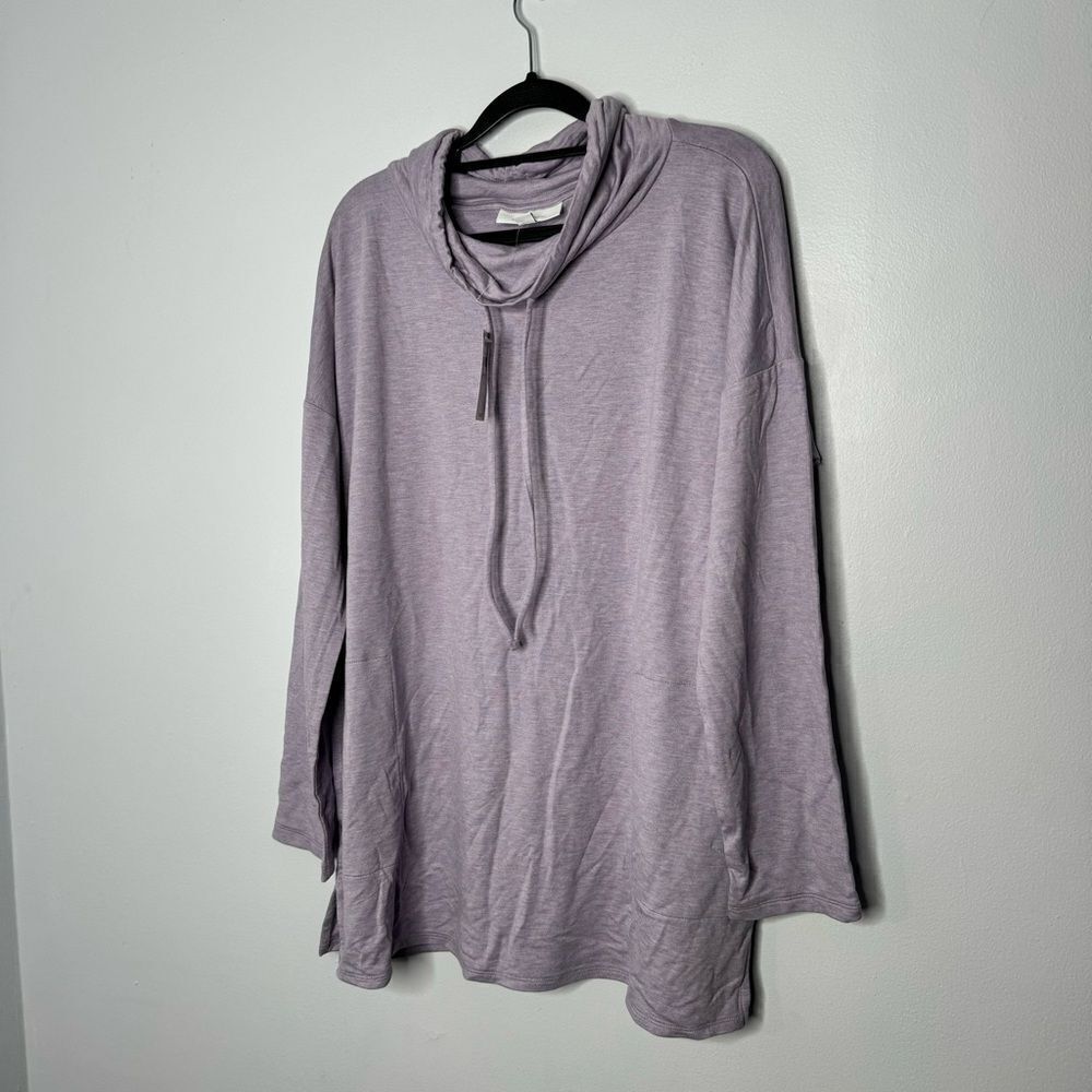 J. Jill lavender cowl neck sweatshirt size large - Picture 2 of 6